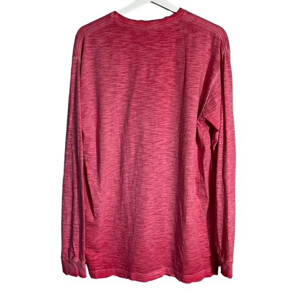 PINK Victoria’s Secret Pink Distressed Long Sleeve Logo T-Shirt Medium - Picture 5 of 7